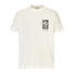 T-shirt Vaude Men Redmont Heavyweight crème avec motif graphique, confortable et stylé pour cyclistes urbains
