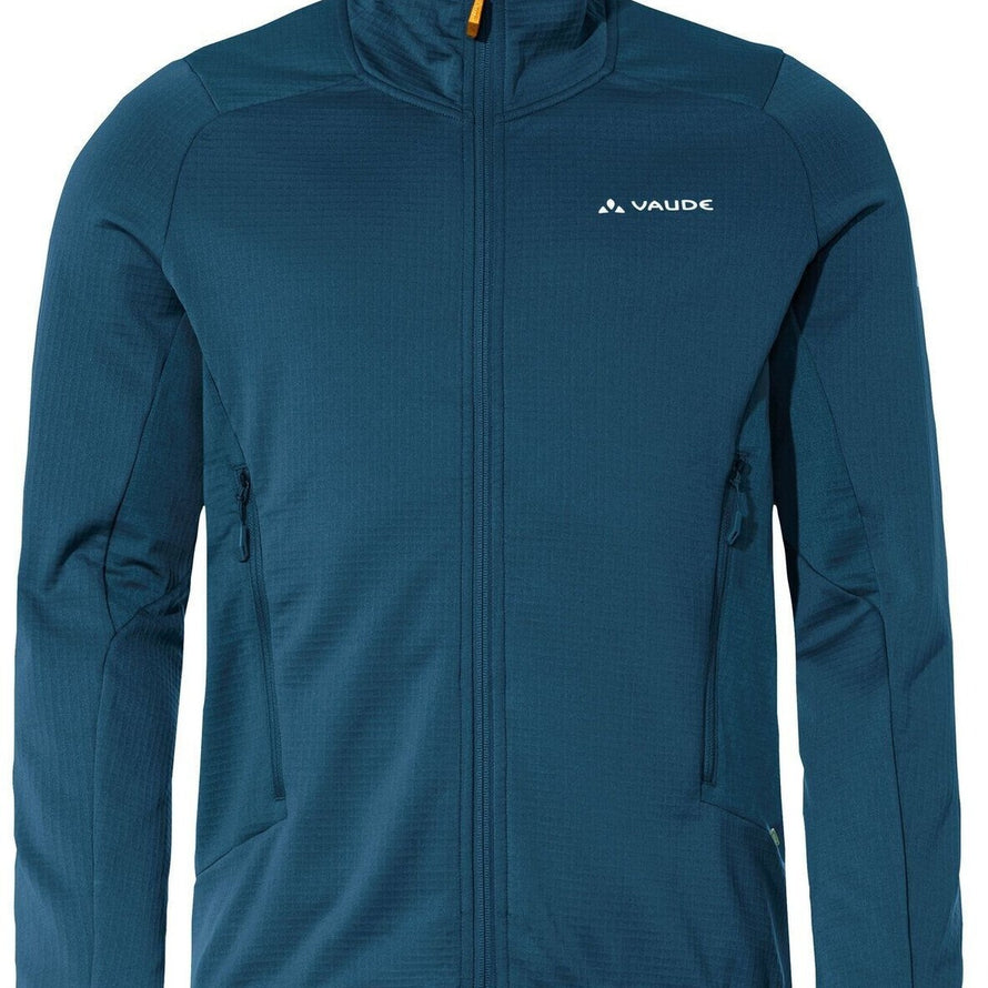 Veste polaire homme Vaude Monviso FZ II bleu pétrole avec zip complet et poches zippées pour activités outdoor