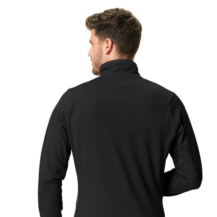 Veste polaire homme Vaude Monviso FZ II noire, coupe ajustée et tissu technique pour confort et chaleur en outdoor