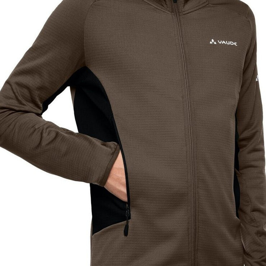 Veste polaire homme Vaude Monviso FZ II taupe avec zip complet et poches zippées pour confort outdoor