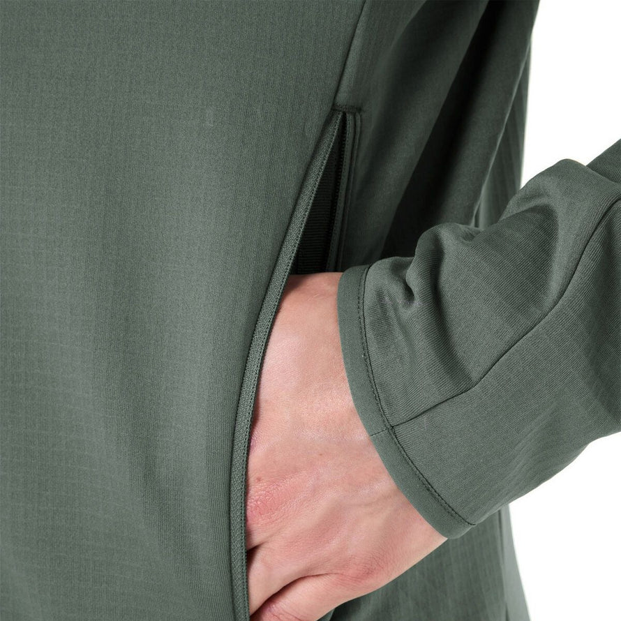 Veste polaire homme Vaude Monviso FZ II vert avec zip poche et tissu technique pour confort et chaleur outdoor