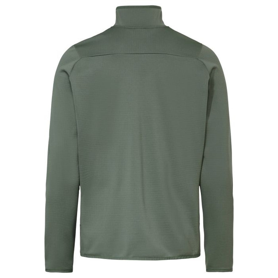 Veste polaire homme Vaude Monviso FZ II vert kaki, dos avec tissu technique pour isolation et confort outdoor