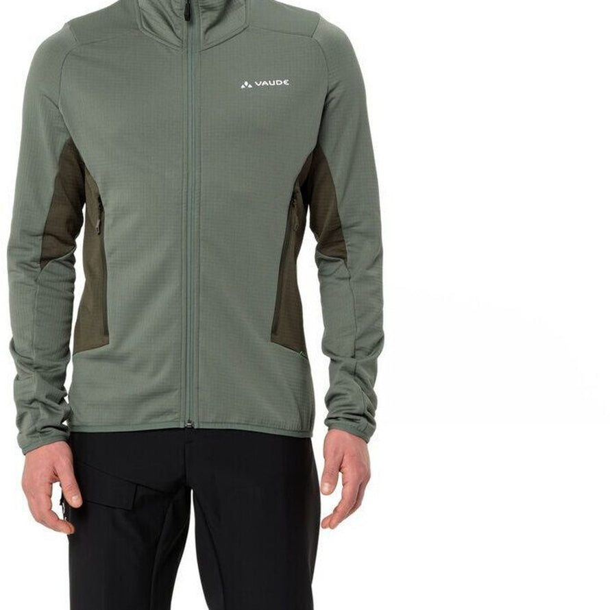 Veste polaire homme Vaude Monviso FZ II vert militaire légère et respirante pour activités sportives outdoor