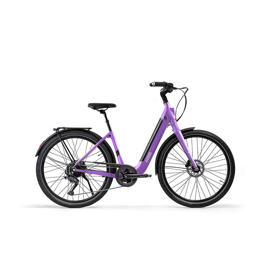 Vélo électrique Ellipse E2 ST Chaîne Fourche Rigide Violet M Tige de selle télescopique Cruiser