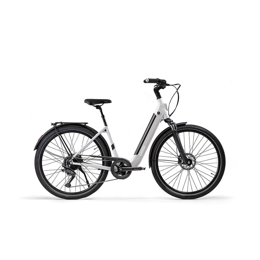 Vélo électrique Ellipse E2 ST Chaîne Fourche Suspendue Gris Lune L Tige de selle télescopique Cruiser