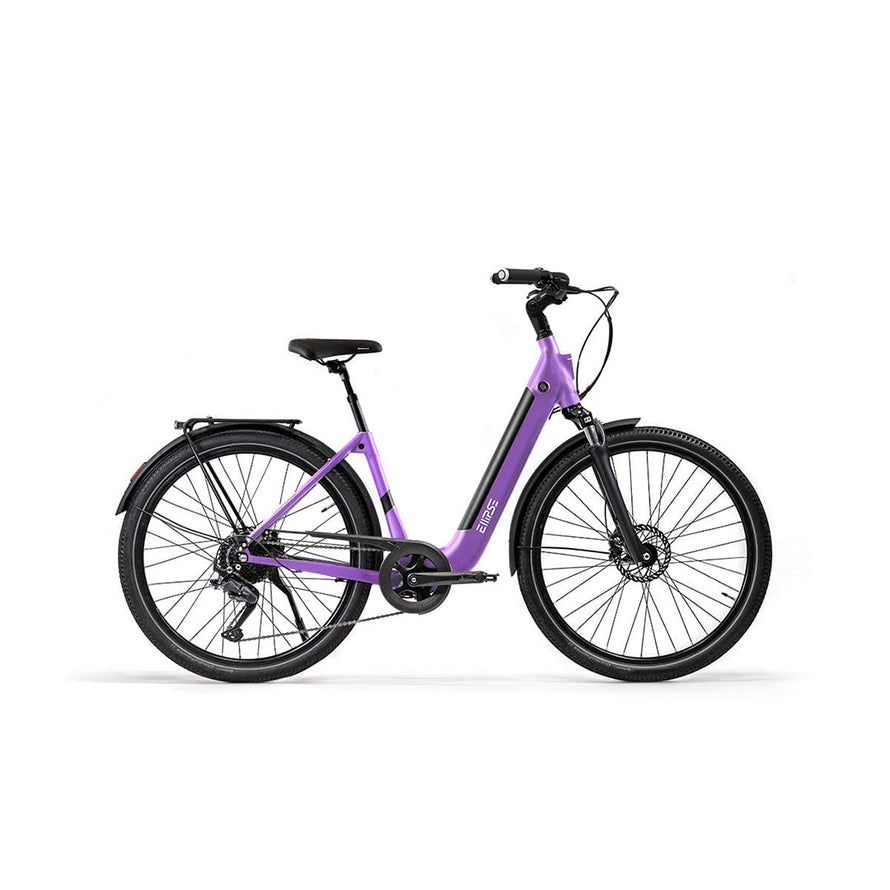 Vélo électrique Ellipse E2 ST Chaîne Fourche Suspendue Violet L Tige de selle télescopique Cruiser