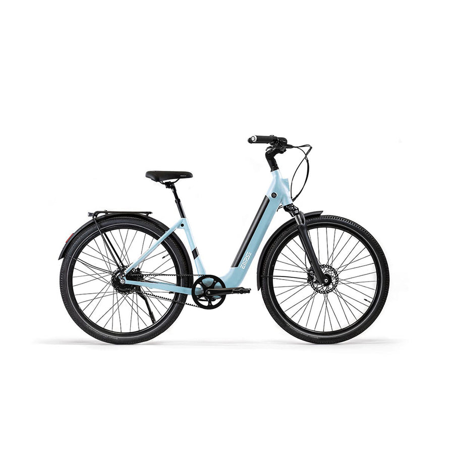 Vélo électrique clignotants intégrés Ellipse courroie fourche suspendue Bleu Clair M (tige de selle suspendue) Cruiser