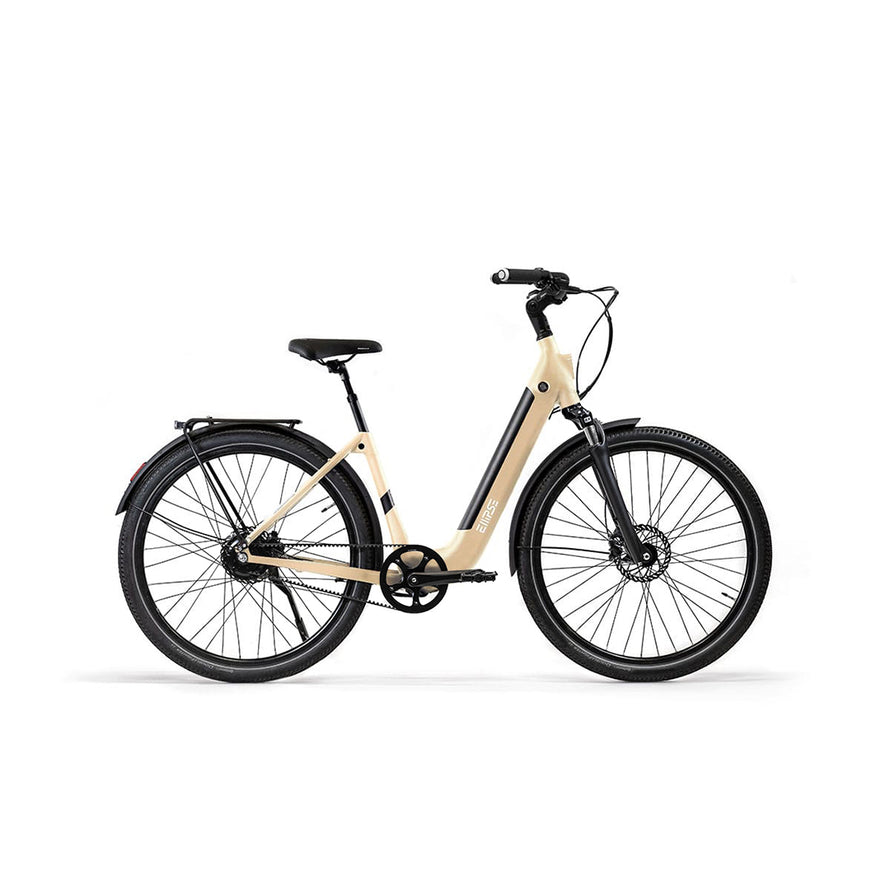 Vélo électrique clignotants intégrés Ellipse courroie fourche suspendue Sable M (tige de selle suspendue) Cruiser