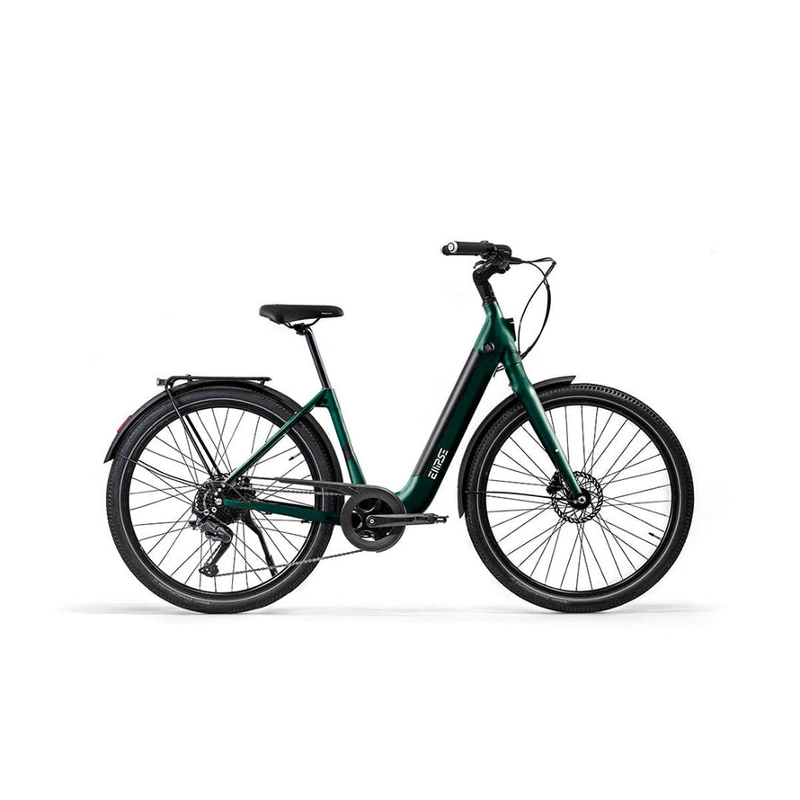 Vélo électrique Ellipse E2 ST Chaîne Fourche Rigide Vert Anglais Tige de Selle Rigide Cruiser