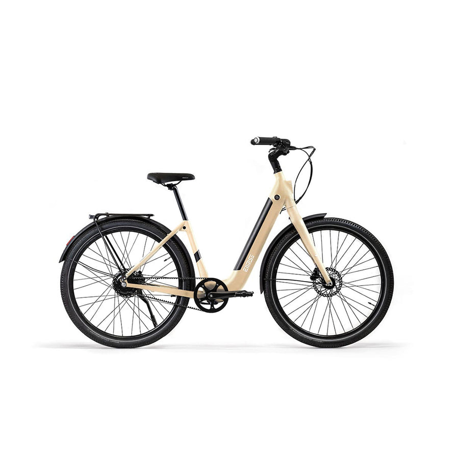 Vélo électrique avec clignotants intégrés Ellipse E2ST Courroie Fourche Rigide