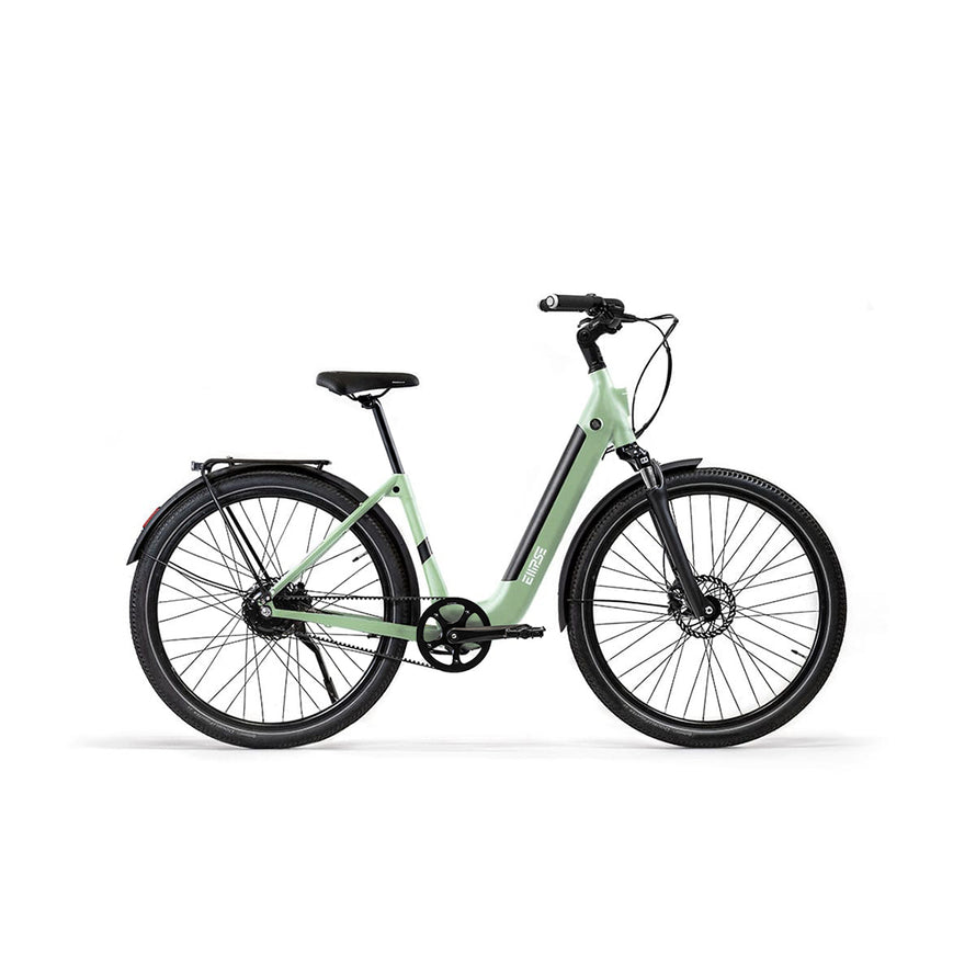 Vélo électrique avec clignotants intégrés Ellipse E2ST Courroie Fourche Suspendue