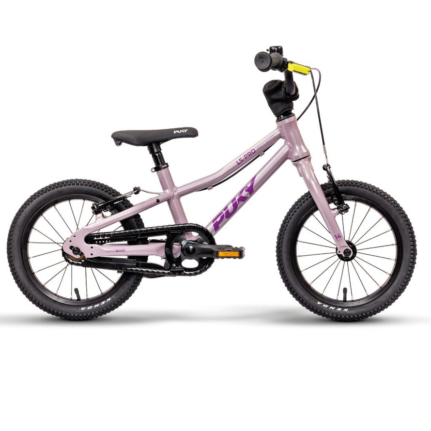 Vélo enfant PUKY LS-PRO 14 rose, design moderne et pneus tout-terrain pour rouler en toute confiance