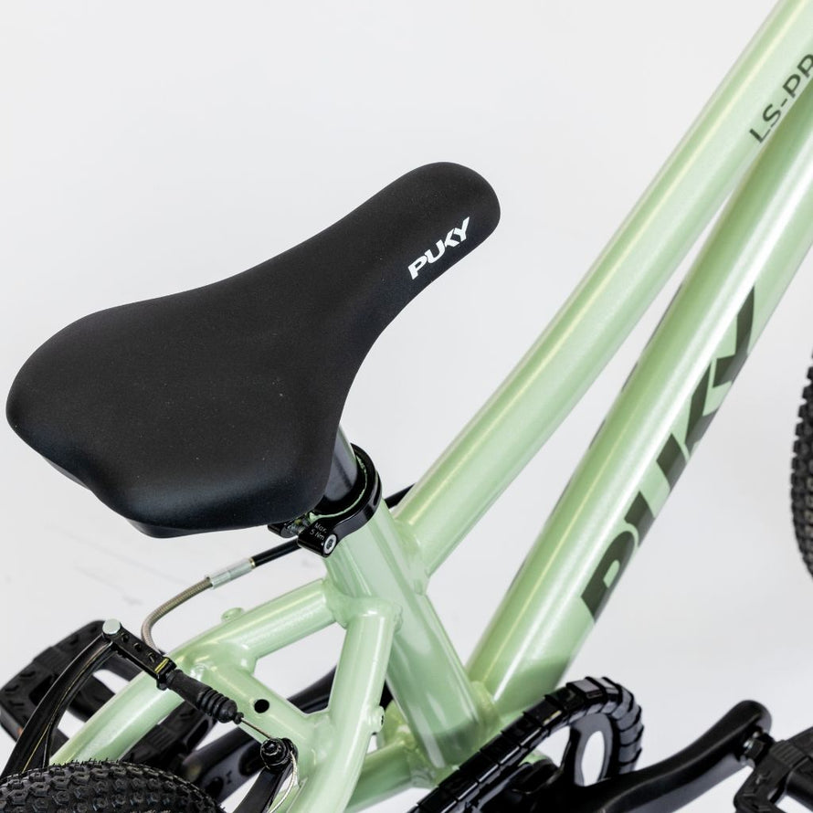 Selle ergonomique et confortable du vélo PUKY LS-PRO 14, conçue pour la posture naturelle des enfants