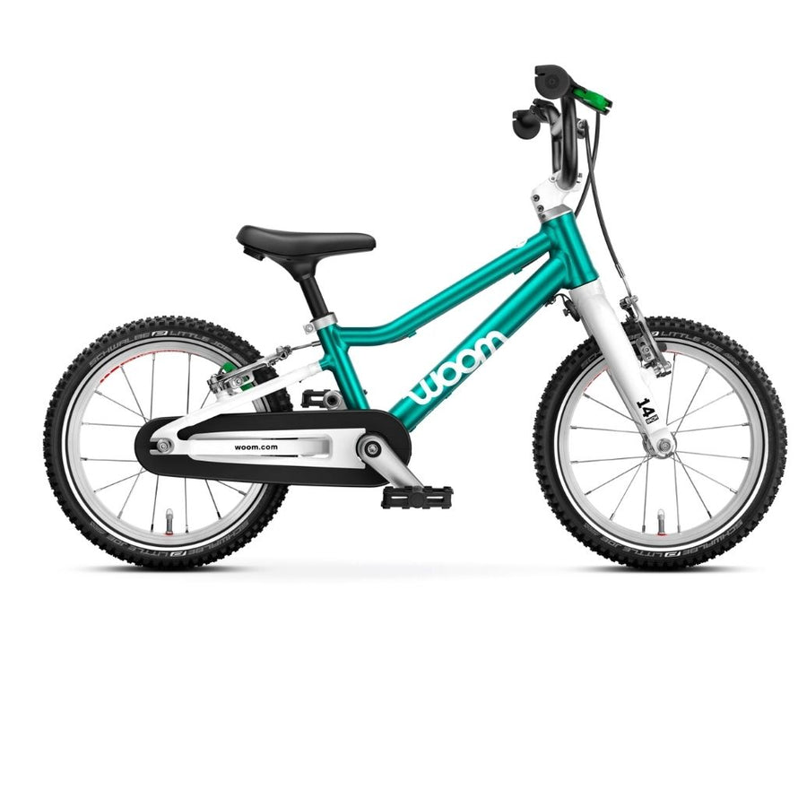 velo-woom-GO-2- metallic-turquoise- enfant- apprentissage- 3 ans-4 ans-5 ans