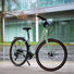 Vélo électrique avec clignotants intégrés E2ST avec cadre aluminium 6061 T6, selle et guidon réglables, tige de selle suspendue.