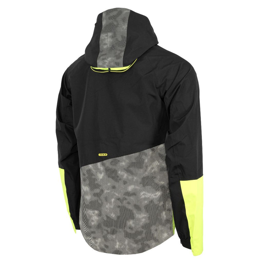 Vue arrière de la veste réfléchissante Wowow Etna, vêtement de vélo unisexe au design technique et étanche pour une visibilité à 360°.