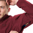Veste imperméable homme Vaude Strathcona bordeaux avec zip d'aération sous les bras pour meilleure respirabilité