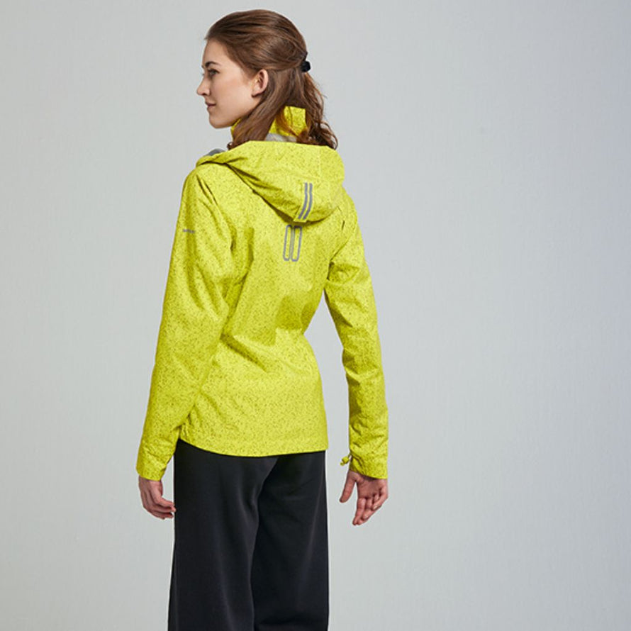 Veste de pluie spéciale cyclistes avec coupe dos long pour protéger en position penchée