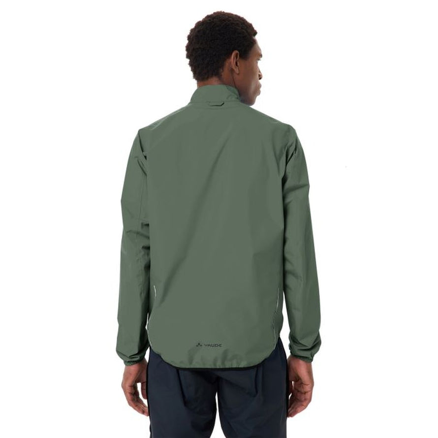 veste pluie homme vaude drop iii dos vert imperméable légère pour cyclisme urbain et activités outdoor