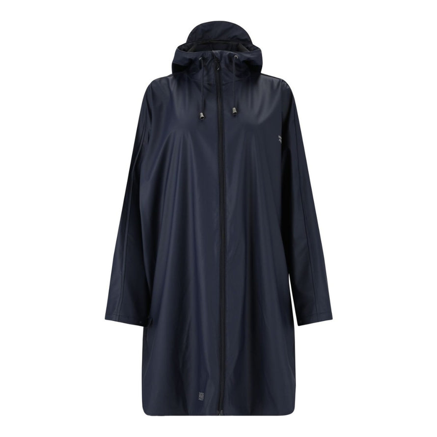Veste de pluie vélo 66 Weather Report Flame imperméable bleu marine avec capuche et fermeture zip