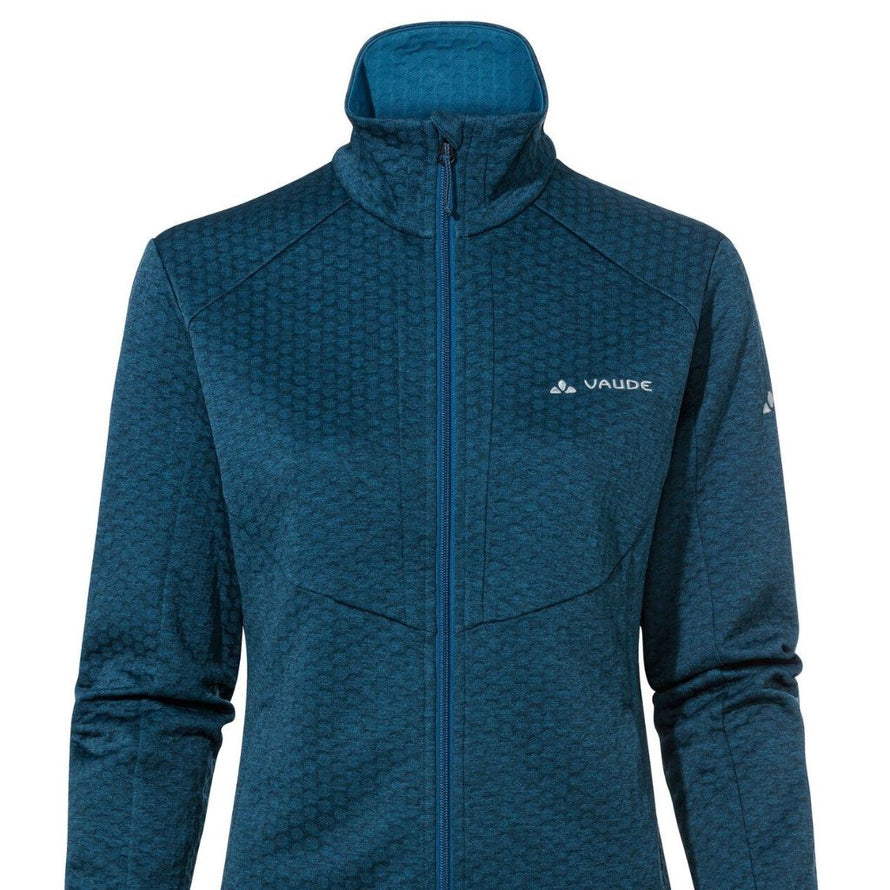 Veste polaire femme Vaude Skomer SC bleue, technique et confortable pour randonnée et activités outdoor