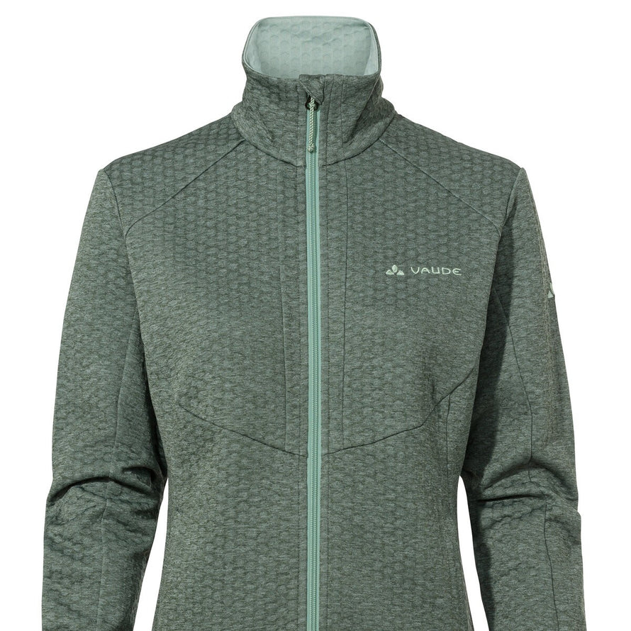Veste polaire femme Vaude Skomer Hiking en tissu technique vert pour randonnée et activités outdoor