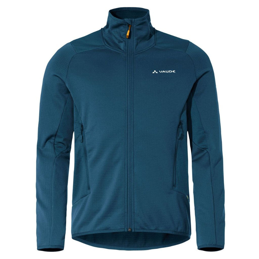 Veste polaire homme Vaude Monviso FZ II bleue avec zip complet et poches zippées pour confort outdoor