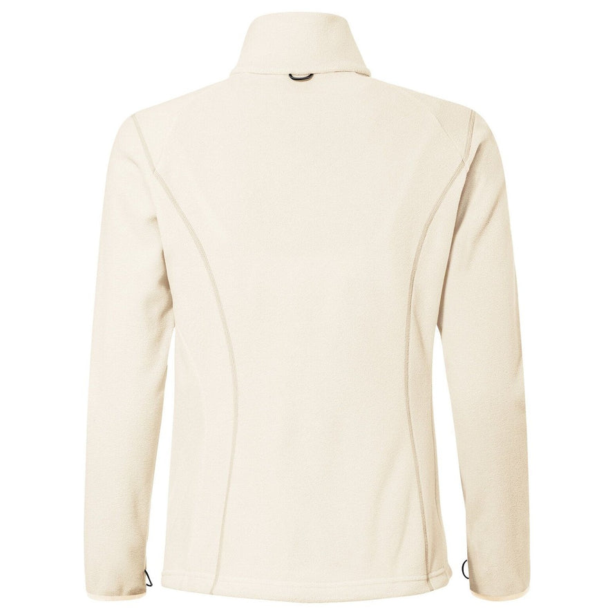 Dos de la veste polaire femme Vaude Rosemoor II beige, coupe ergonomique pour chaleur et confort outdoor