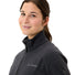 Veste polaire femme Vaude Rosemoor II noire avec fermeture zippée et logo brodé pour activités outdoor