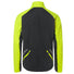 Veste softshell coupe-vent Vaude Posta V pour homme, noire avec bandes jaunes, parfaite pour cyclisme et sports outdoor