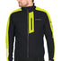 Veste softshell Vaude Posta V homme noire et jaune avec zip, coupe-vent idéale pour cyclisme et activités outdoor