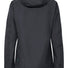 Dos avec capuche de la veste Vaude Elope 3 couches femme noire imperméable et respirante pour cyclisme