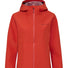 Veste Vaude Elope 3 couches femme rouge avec capuche et zip intégral, imperméable et coupe-vent pour cyclisme