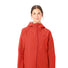 Veste Vaude Elope 3 couches femme rouge avec capuche et zip intégral, imperméable et coupe-vent pour cyclisme - vue 2