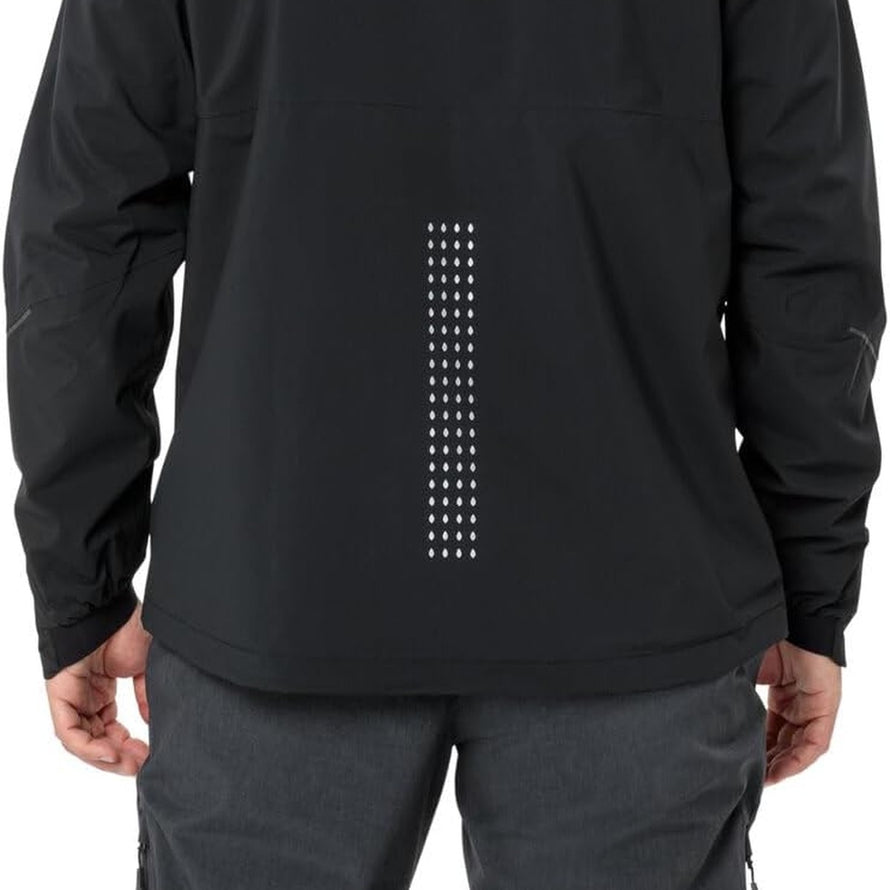 Veste vélo homme Vaude Yaras 3 en 1 noire, respirante et coupe-vent pour sorties cyclistes polyvalentes