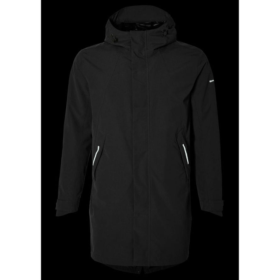 Veste de pluie noire avec détails réfléchissants pour le quotidien à vélo