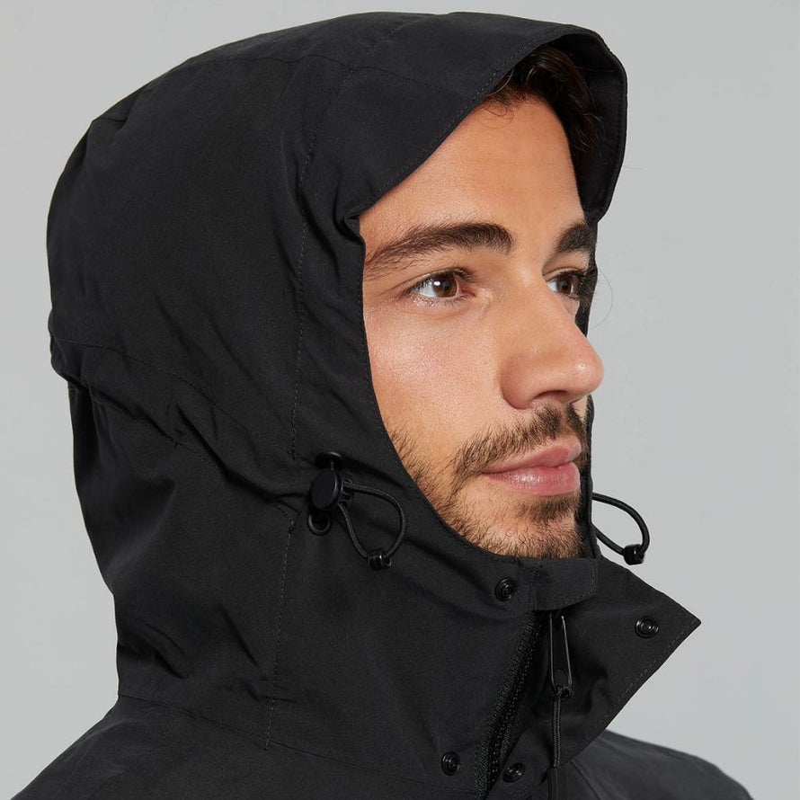 Parka Basil Mosse avec capuche adaptée pour la vision périphérique à vélo