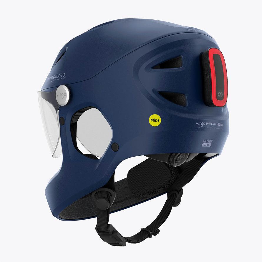 casque velo electrique virgo integral mips bleu vue arriere