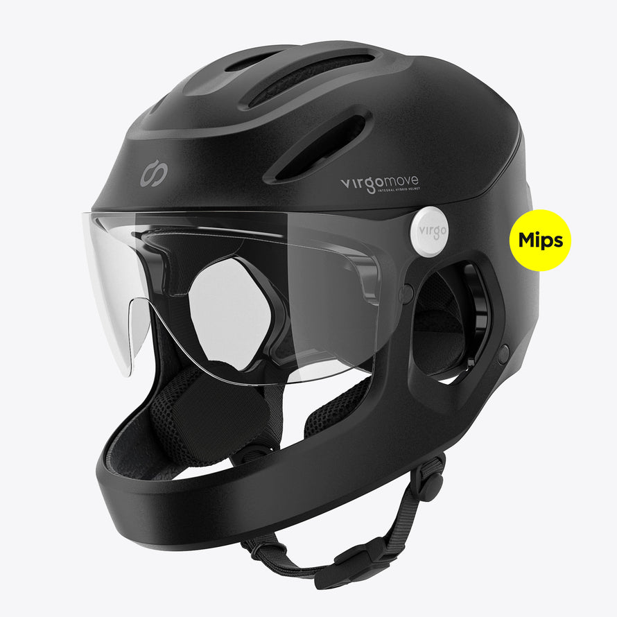 casque velo electrique virgo integral mips noir profil lateral