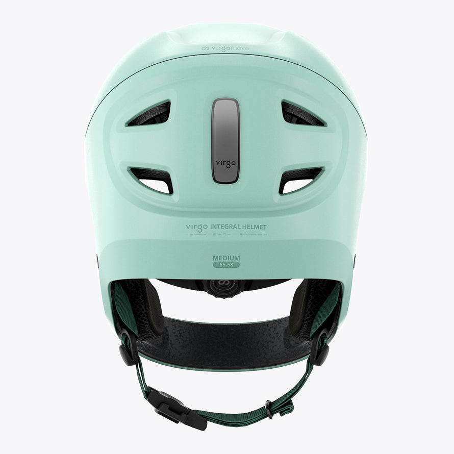 casque enfant virgo kid integral vert vue arriere securite velo et trottinette