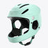 casque velo enfant virgo kid integral vert vue avant avec aerations et protection faciale