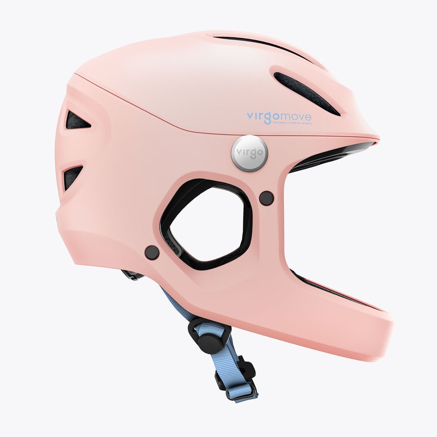 casque enfant virgo kid integral rose vue de profil protection velo trottinette et rollers