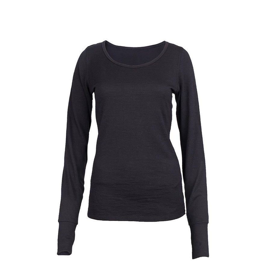 Sous-vêtement thermique manches longues en laine mérinos Weathergoods Sweden pour femme, chaleur et confort en cyclisme