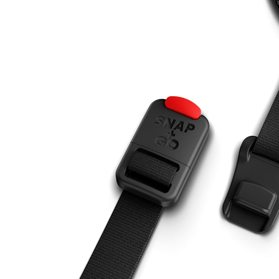 Fermeture rapide snap go du casque velo woom ready rouge pour securite optimale