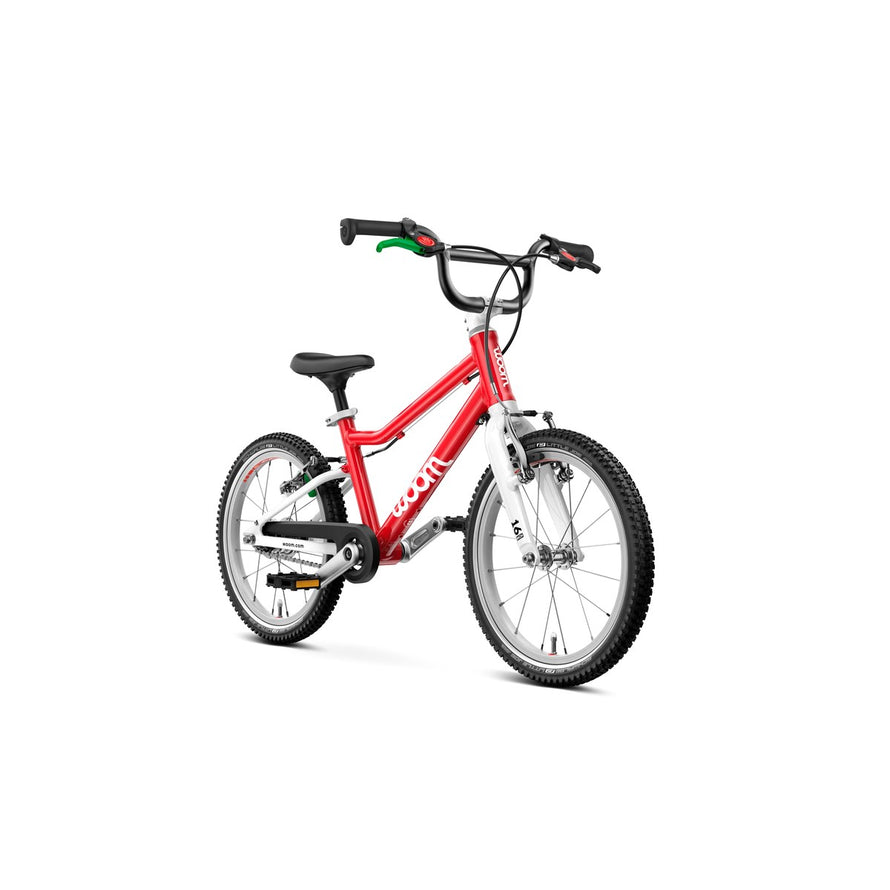 Velo enfant 16 pouces Woom GO 3 Automagic cadre rouge leger et resistant pour enfants de 4 a 6 ans