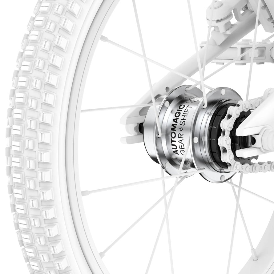 Moyeu roue arriere automatique du velo enfant 16 pouces Woom GO 3 Automagic pour changement de vitesse simple