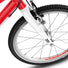 Gros plan sur la roue avant avec frein du velo enfant 20 pouces Woom GO 4 pour 6 a 8 ans