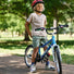 Velo enfant Woom 4-6 ans modele GO 3 bleu avec cadre leger et design ergonomique pour debuter le velo
