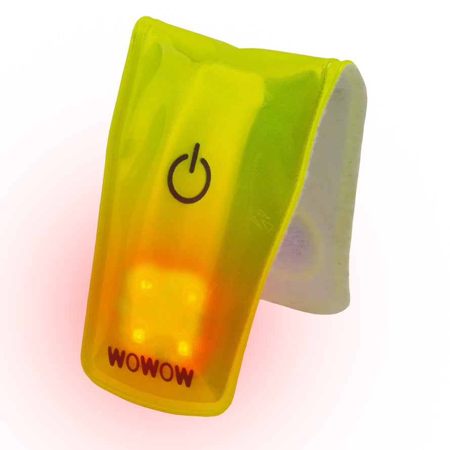 Lampe led magnetlight 2.0 wowow jaune securite cycliste avec fixation magnetique et leds puissantes