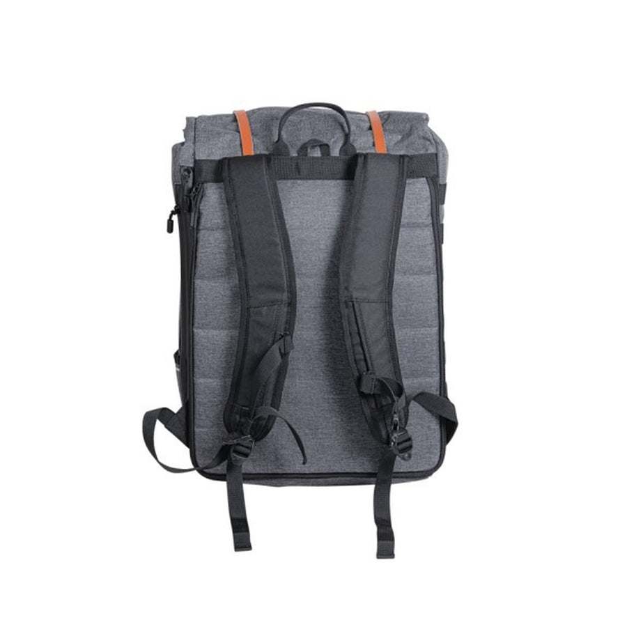 Sac a dos Zefal Urban Backpack gris avec sangles noires, convertible en sacoche pour velo urbain